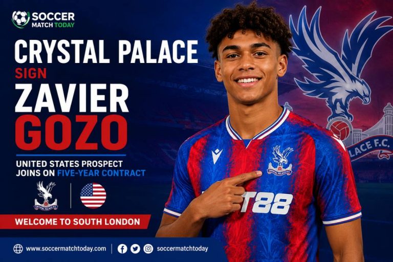 Crystal Palace Sign US Prospect Zavier Gozo on Five-Year Deal